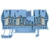 Weidmuller 1608550000 3 laidų šynų gnybtų blokas 2,5 mm2 mėlynas Ex ZDU 2.5/3AN BL 1608550000
