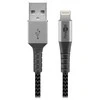 Wentronic 49269, 2 m, Lightning, USB A, kištukas, kištukas, juoda, pilka
