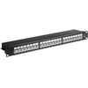 Wentronic Goobay CAT 6a 48,30 cm (19") pataisų skydas, 24 prievadai, juodas - STP ekranuotas, juodas (90854)