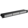 Wentronic Goobay CAT 6a 48,30 cm (19") pataisų skydas, 24 prievadai, juodas - STP ekranuotas, juodas (90854)