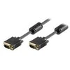 Goobay Full HD SVGA monitoriaus laidas, auksiniu dengtas VGA, Juodas, 2 m