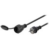 Wentronic „Goobay“ maitinimo laidas 5 m, juodas - „Schuko“ lizdas (F tipas, CEE 7/4) > F tipas (F tipas, CEE 7/4) (71472)