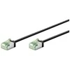 Wentronic goobay - Patch kabelis - RJ-45 (M) į RJ-45 (M) - 15 cm - 3,8 mm - U/UTP, neekranuotas - CAT 8.1 - be halogenų, plonas, daugiagyslis - juodas (74350)