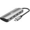 „Goobay Slim“ 4 prievadų USB šakotuvas, USB-C į USB-C, 10 Gbit/s, Pilkas | 76565