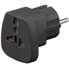 Goobay 94028 World to EU Travel Adapteris, kelionių adapteris (UK, US, IT, CH, į EU), Juoda