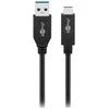 Wentronic goobay - USB kabelis - USB-C (M) į USB A tipo (M) - USB 3.1 Gen 2 3A - 50 cm - apvalus - juodas (41073)