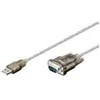 Wentronic Goobay USB nuoseklusis RS232 keitiklis, skaidrus 1,5 m, USB 2.0 jungtis (A tipas) > D-SUB/RS-232 jungtis (9 kontaktų)