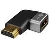 Goobay HDMI Angled Adapteris 270° Horizontal, 8K @ 60 Hz, Gold-Plated, Juodas/Sidabrinis | 72012