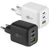 Goobay 65 W USB-C PD GaN Multiport Fast Charger Nano, Baltas