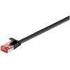 Wentronic Goobay CAT 6 plokščias kabelis, U/FTP, juodas - Kabelio ilgis 7,5 m