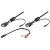 Wentronic Kabelis Goobay D-Sub (VGA) x2 - Jack 3.5mm x2 3m juoda (93969)