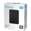 Kietasis diskas Dysk zewnętrzny HDD Western Digital Elements 1.5TB Juodas (WDBU6Y0015BBKEESN)