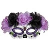 Widmann Dia de los muertos kaukė su violetinėm-juodom rožėm