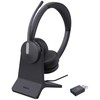 Yealink WH64 Hybird Dual su Charging Stovas Teams Ausinės, Belaidės, 20 - 20000 Hz, Office/Call center, 151 g, Ausinės, Juodas