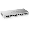 Šakotuvas ZYXEL XGS1250-12 V2, 12-PORT GIGABIT WEBMANAGED DESKTOP SWITCH WITH 8 PORT 1G + 3-PORT MULTIGIG 1/2.5/5/10G + 1-PORT SFP+ (5Y WARRANTY)