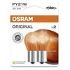 OSRAM Automobilinės lemputės 21W 12V BAU15S (geltona) 2vnt