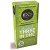 EXS 3-in-1 Ribbed &amp; Dotted Flared Latex Condoms 12-Pack 56mm