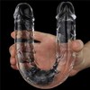 LOVETOY 12'' Nepriekaištingas skaidrus Dvigubas Dildo Clear