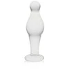 Lovetoy Baltas supaprastintas stiklinis sekso analinis kištukas 11,5 cm