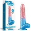 Lovetoy Dviejų spalvų dildo stiprus siurbtukas orgazmo varpos