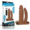 LoveToy Pridėkite 2 colių „Pleasure X Tender“ vibruojančią dvigubą penio rankovę