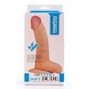 Lovetoy Storas styguotas dildo su siurbtuku ir kamuoliukais 20 cm