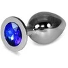 LOVETOY Large Sidabrinis Plug Darkblue