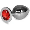 LOVETOY Large Sidabrinis Plug Raudona