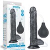 Lovetoy Juoda dildo styguotas siurbtukas ir ejakuliacija 28 cm