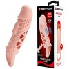 Pretty Love Cecelia Vibrating Extension Sleeve Natural TPR Adjustable Fit