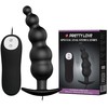 Crazy Bull Pretty Love Vibrating Silicone Plug with Remote Control, Small, Juodas