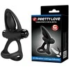 Pretty Love Male Pretty Love Juodas Silicone Ring - 10-Mode Rechargeable System