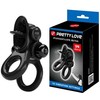 Pretty Love BI-210239 Double Vibrating Silicone Ring Juodas 10 Modes