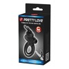 Pretty Love Male Pretty Love Vibrating Silicone Ring III Rabbit Juodas 10-Mode System