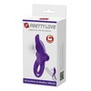 Pretty Love Vibrating Silicone Ring Dark Violetinė 10 Modes