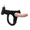 BAILE Vibruojantis dirželis, nuimamas tikroviškas dildo