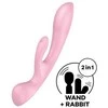 Satisfyer Triple Oh Flexible Silicone Rabbit System, Rechargeable IPX7