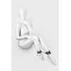 Toyfa Anonymo anclecuffs, polyester, sidabrinis, 28.5 cm