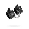 Toyfa Anonymo handcuffs, PU leather, juodas