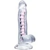 Toyfa Lankstus dildo A-Toys Paret, skaidrus, 18 cm