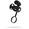 Toyfa Juodas &amp; Raudona, Penis ring with vibration, clitoral stimulation, silicone, juodas 14.5 cm