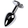 Toyfa Mėlyna Sidabrinis anal plug with gem, mėlynas