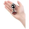 Toyfa Sidabrinis analinis kamštis su brangakmeniu, raudonas