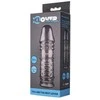 ToyFa XLover, Penis sleeve, for enlargement, TPE, transparent juodas, 13.5 cm