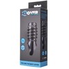ToyFa XLover, Penis sleeve, for enlargement, TPE, transparent juodas, 10,5 cm