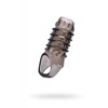 ToyFa XLover, Penis sleeve, for enlargement, TPE, transparent juodas, 10,5 cm