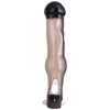 xToyFa XLover, varpos rankovė, padidinimui su vibracija, TPE, skaidrus juodas, 19,4 cm