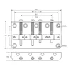 Tiltelis (bridge) bosinei gitarai Kera Audio M-ST-0213