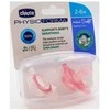 Chicco PhysioForma Mini minkštas silikoninis čiulptukas čiulptukas 2-6 mėnesių 2 vienetai baltos ir rožinės spalvos