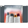 „Expertise On The Go“ rinkinys „Dermalogica“: kasdienis glikolinis valomasis veido gelis, 30 ml + kasdieniai mikrofoliant šveičiamieji šveičiamieji milteliai, 13 g + „Biolumin-C“ vitamino C skaistinamasis serumas veidui, 10 ml + „Dynamic Skin Retinol“ raukšles slopinantis serumas veidui.